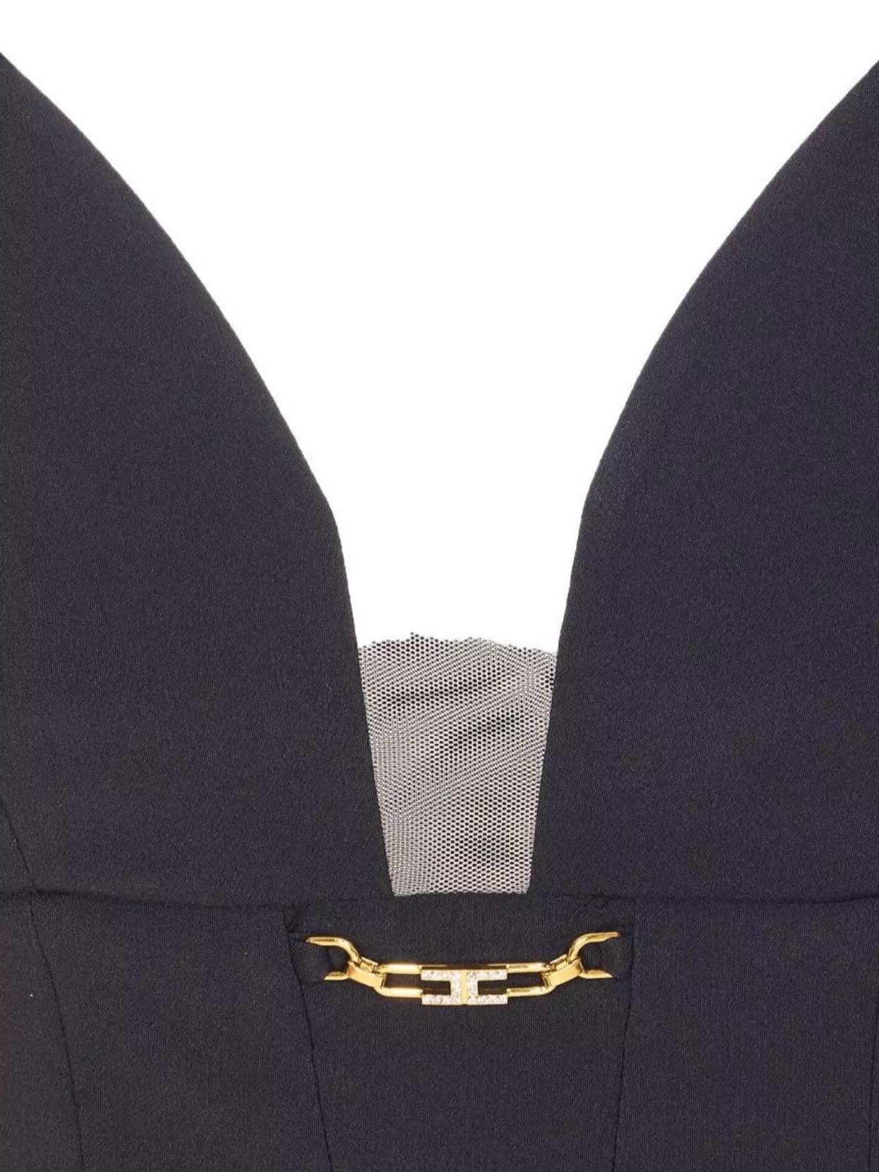 Elisabetta Franchi V-Neckline Bra Model Gold Chain