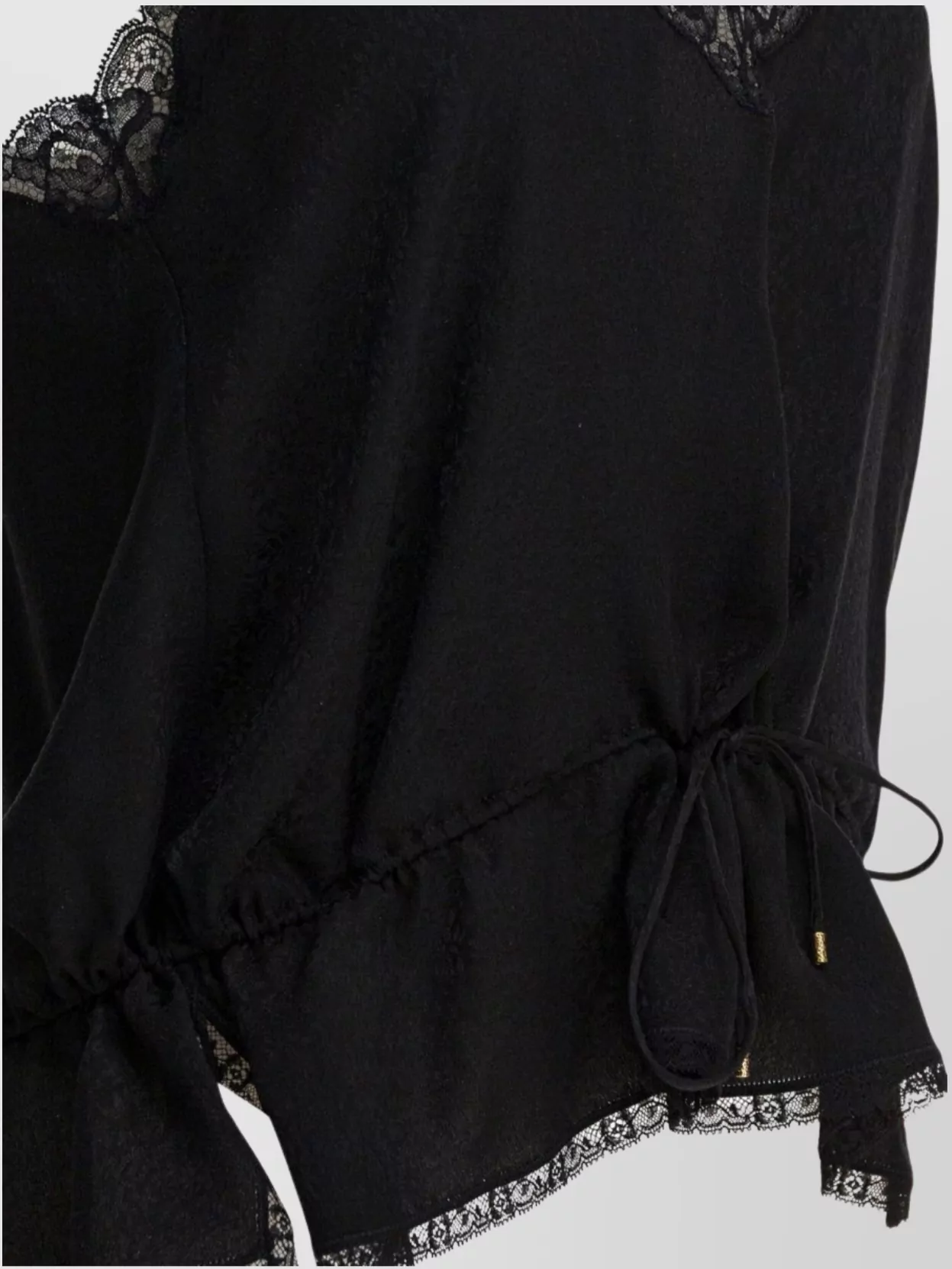 Chloé Adjustable Strap Top Lace Trim Scalloped Edge