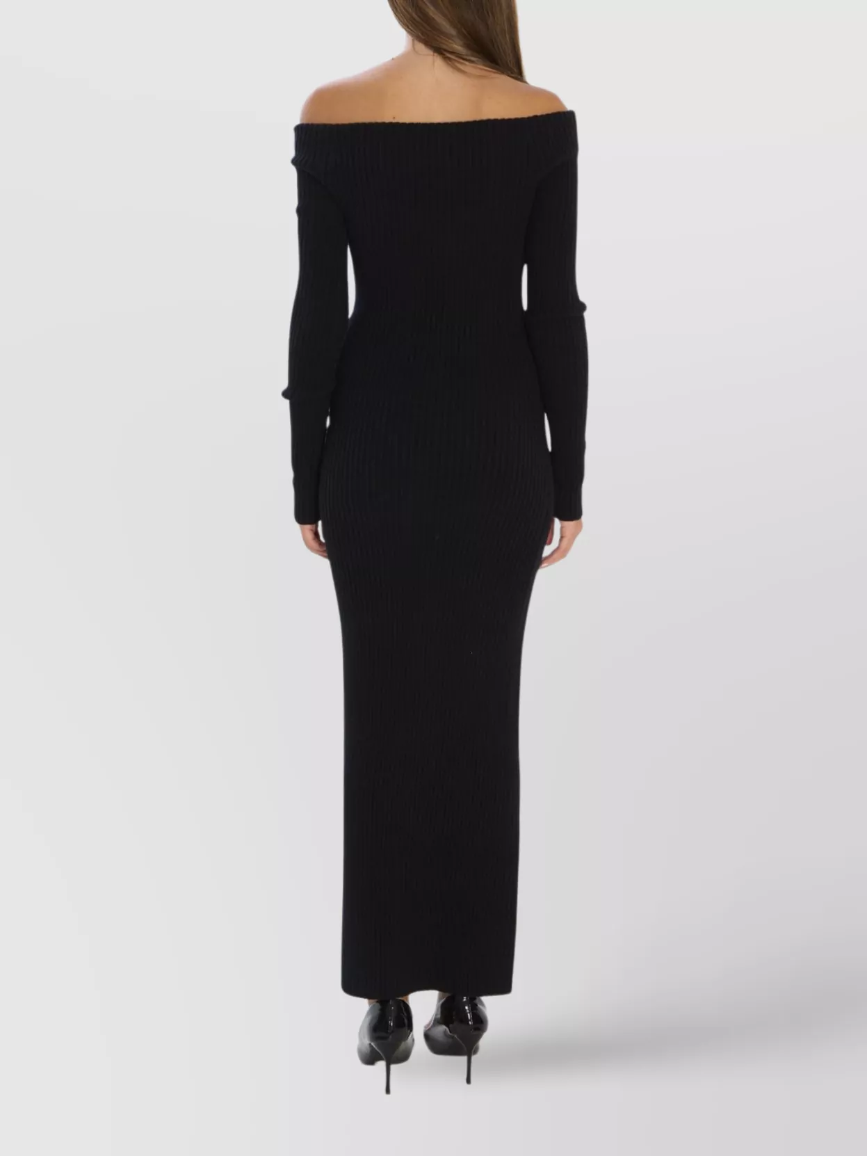Max Mara Wool And Cashmere-blend Maxi Dress In Black