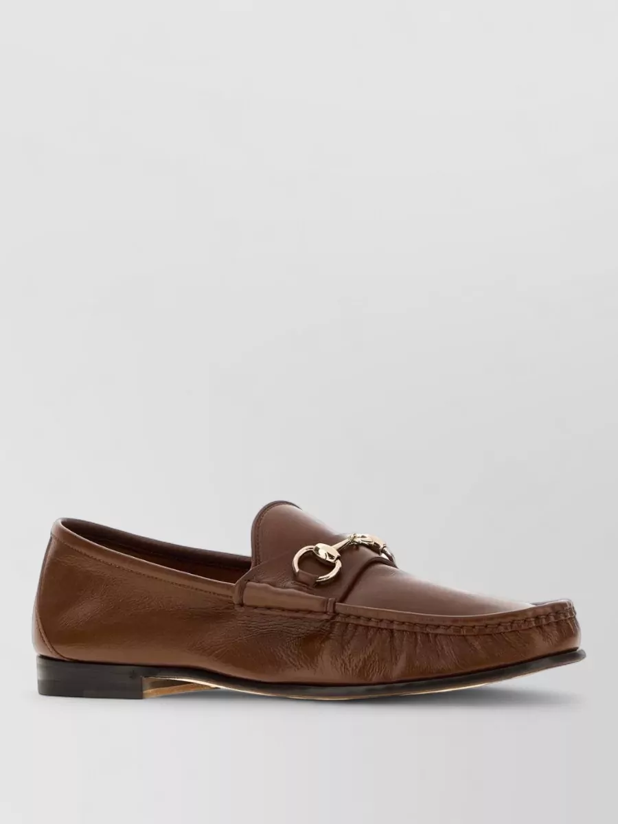 Gucci leather lugano loafers