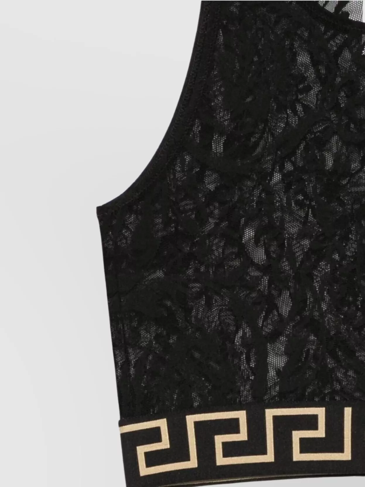 Versace Barocco Jacq Sheer Lace Top