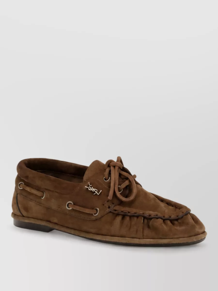 Saint Laurent suede leather mules