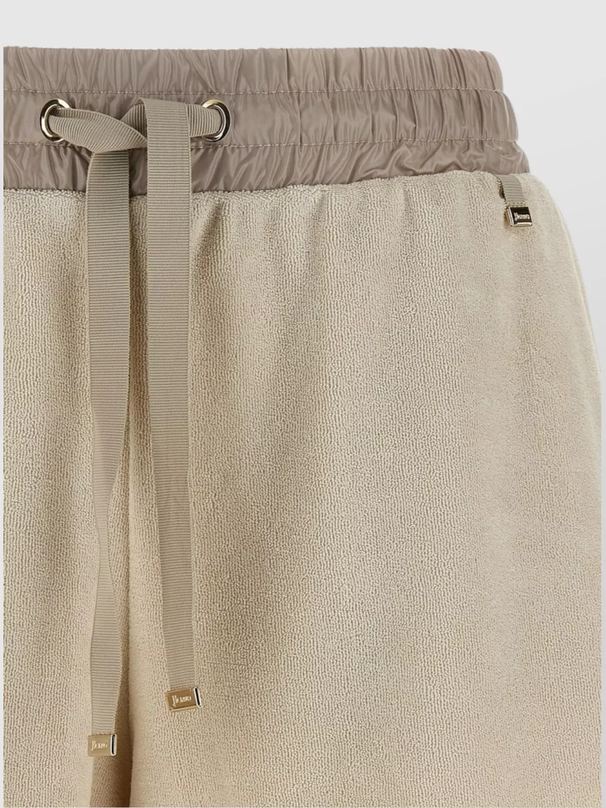 Herno Textured Terry Cloth Shorts With Elastic Waistband