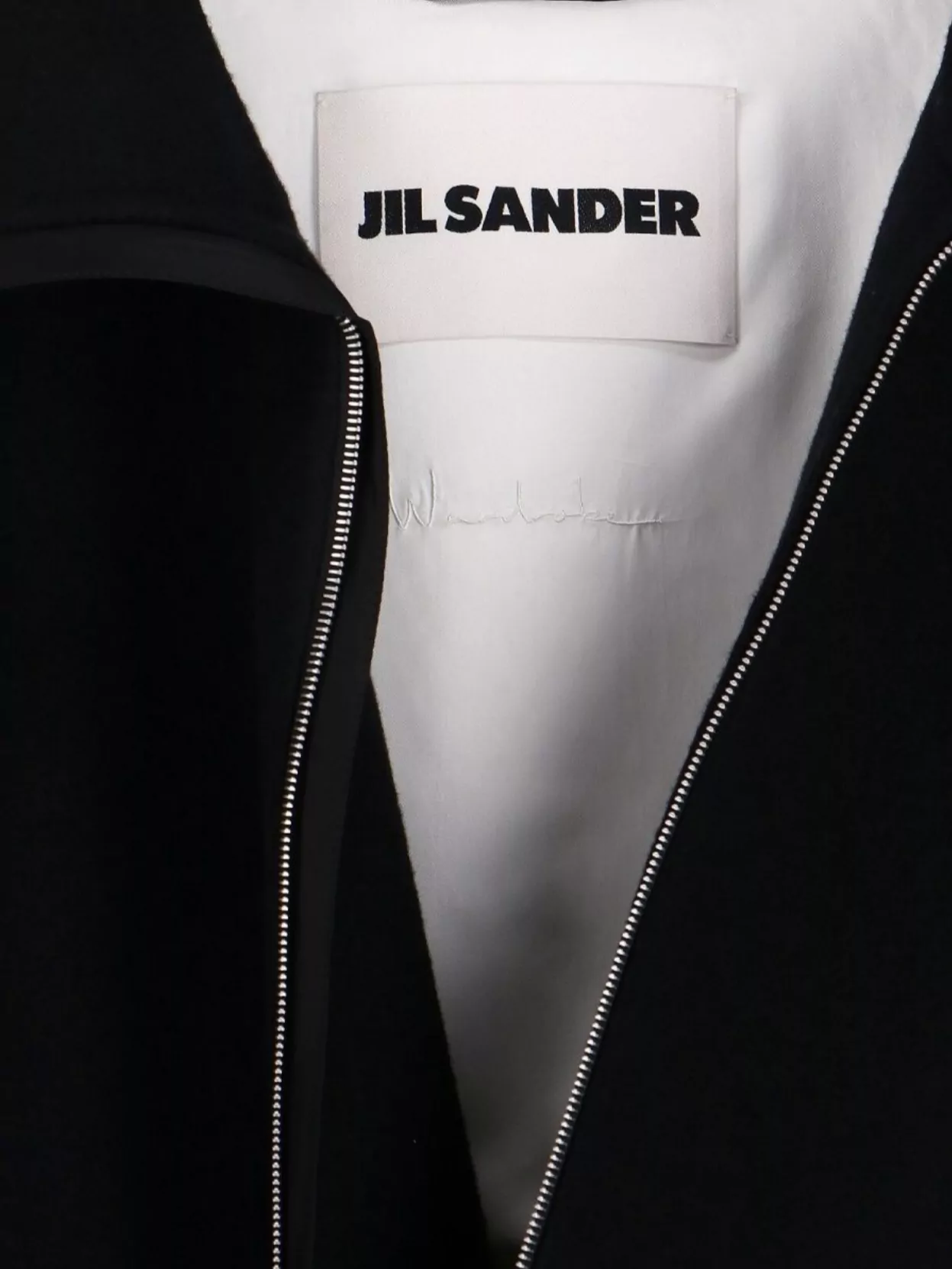 Jil Sander Hooded Long Sleeve Jacket Drawstring Detail