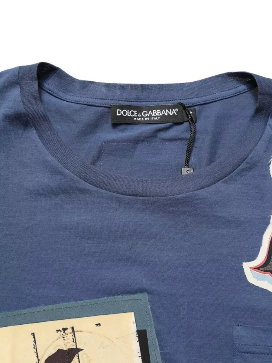 Dolce&Gabbana Silk Blend Graphic Crew Neck T-Shirt