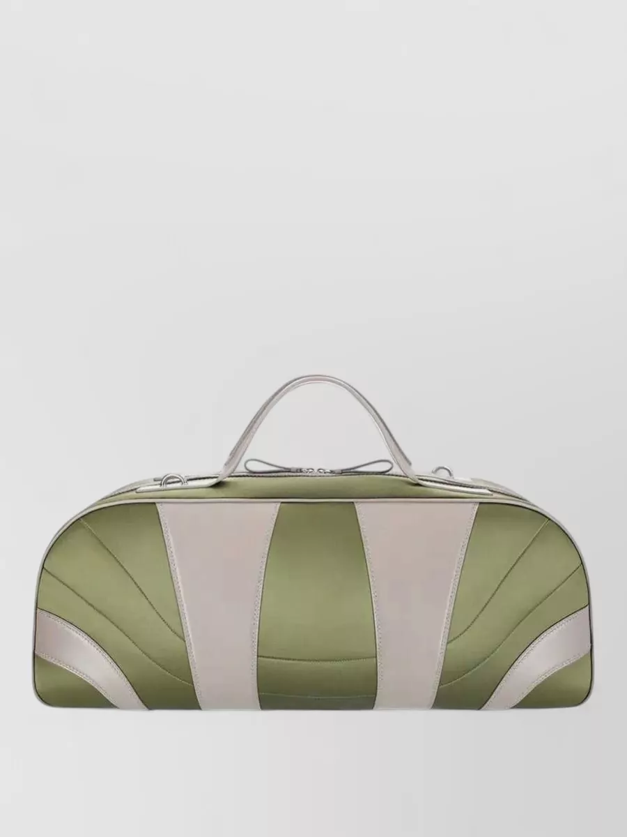Dries Van Noten Striped Paneled Travel Bag