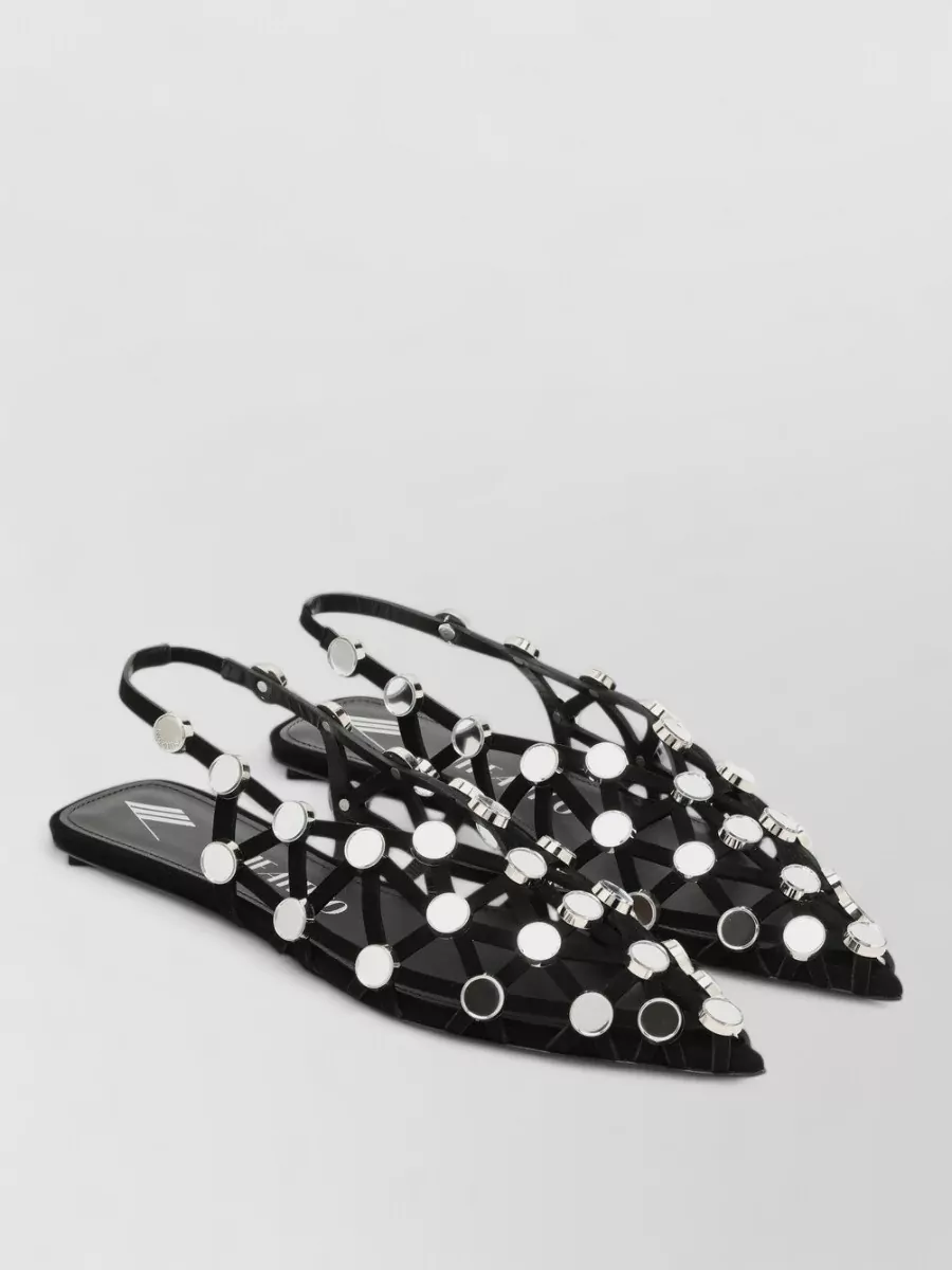 The Attico leather ballerina shoes
