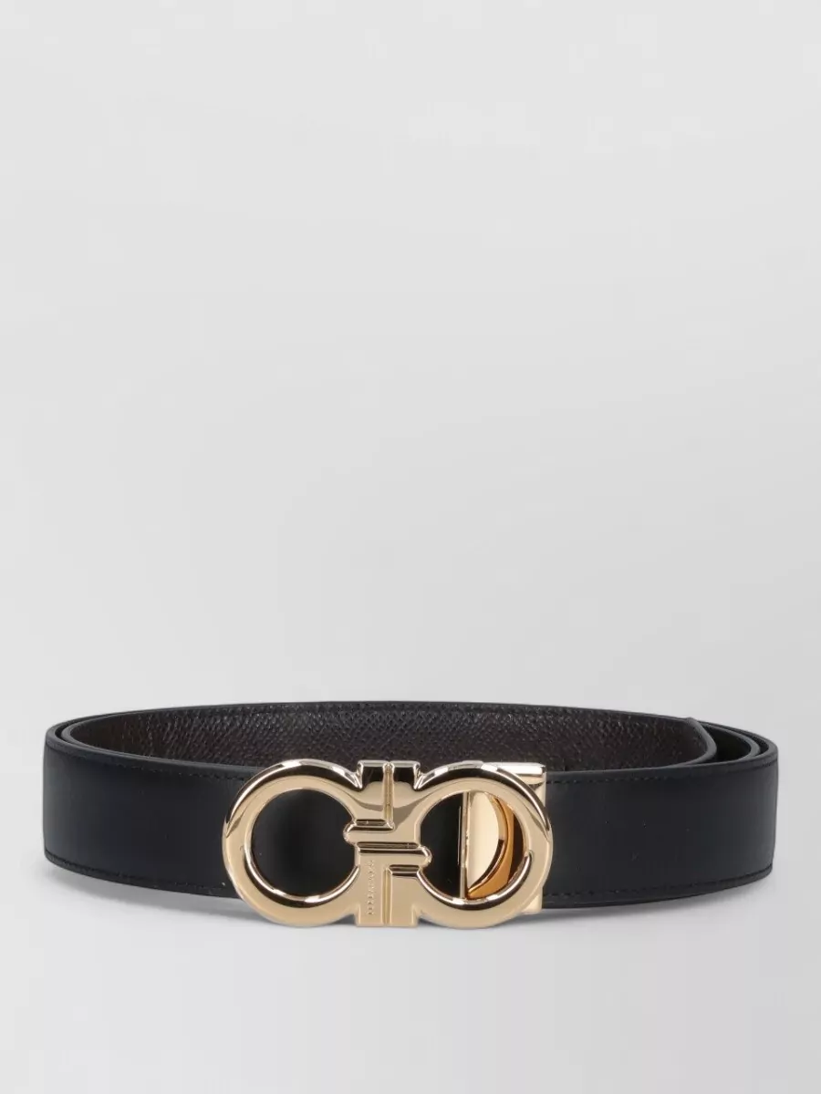 Ferragamo Adjustable Leather Belt Smooth Finish Design