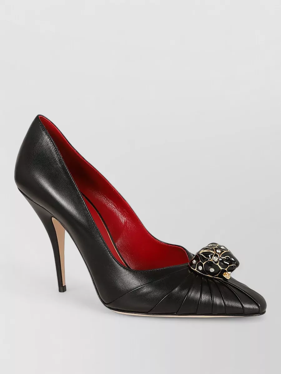 Valentino Garavani crystal embellished leather pumps
