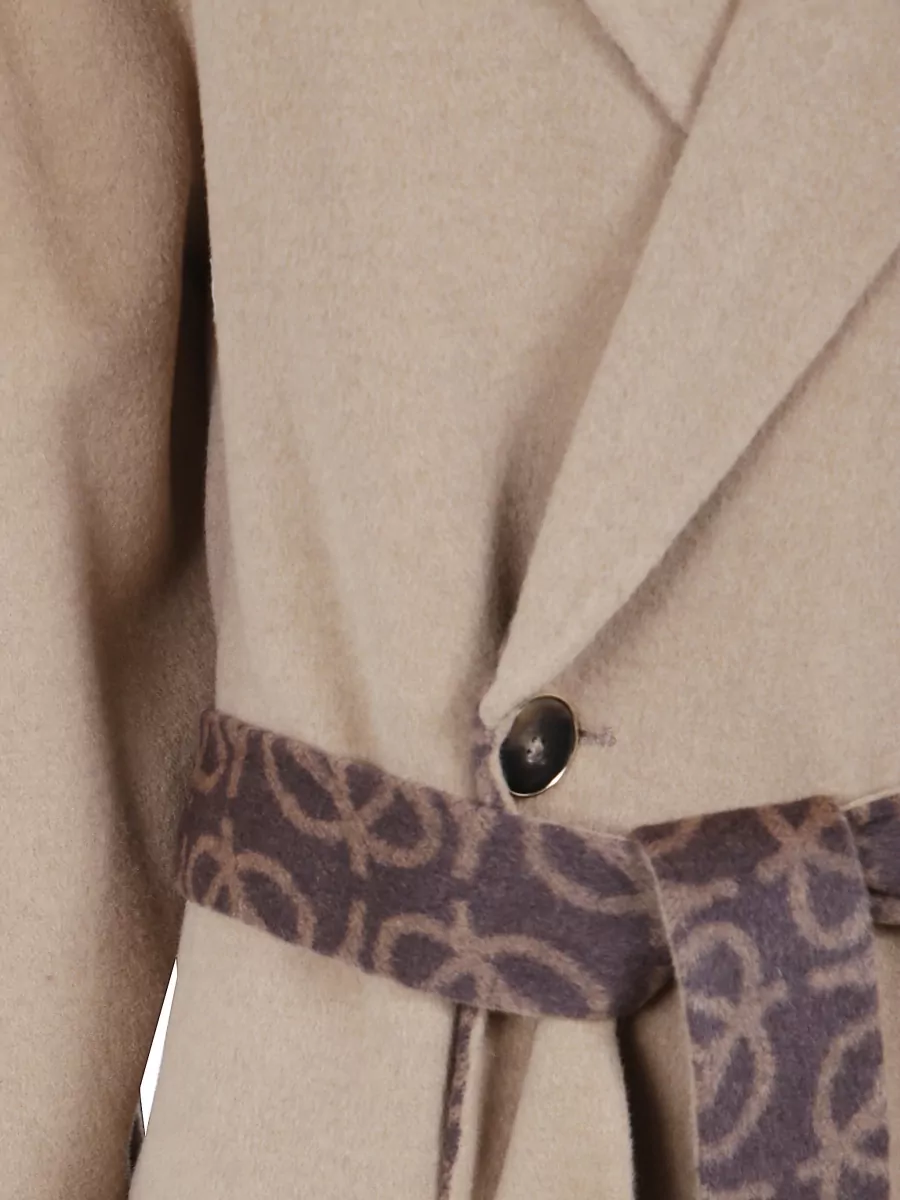 Drôle De Monsieur Wool Long Belted Coat
