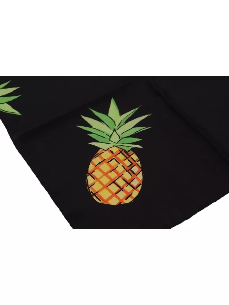 Dolce&Gabbana Silk Pineapple Print Pocket Square