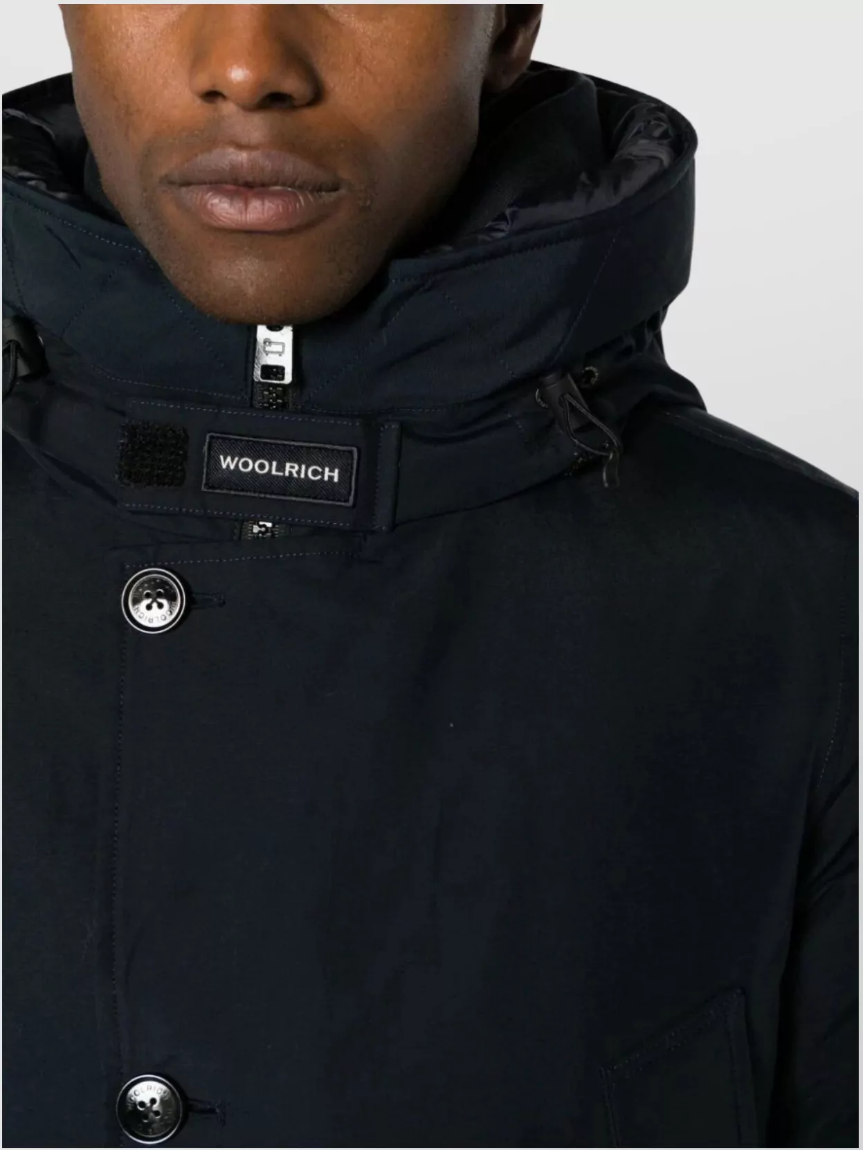 Woolrich Arctic Hooded Down Jacket With Front Pockets