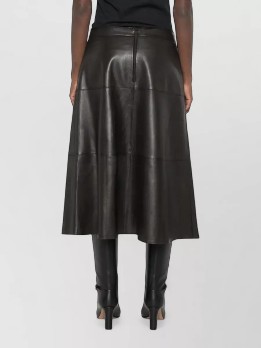 P.a.r.o.s.h. Leather A-Line Skirt