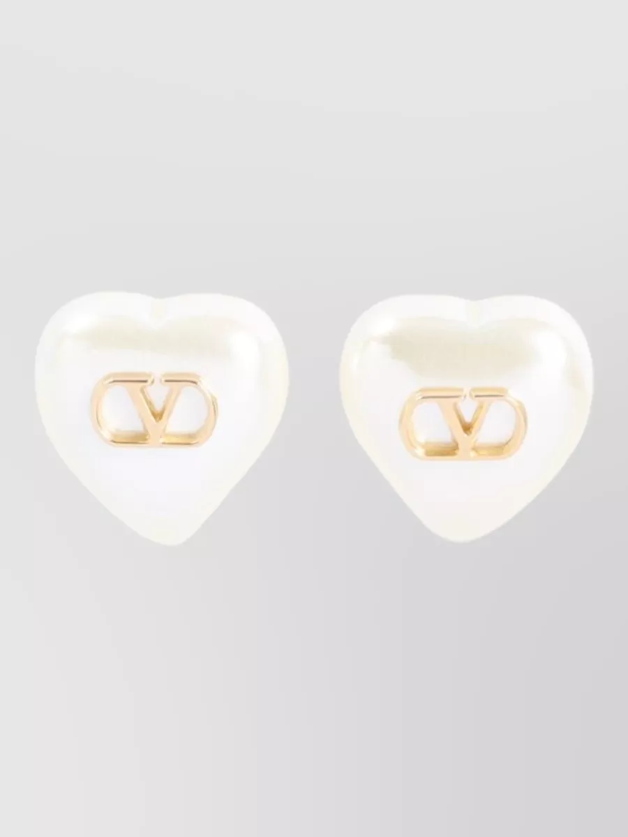 Valentino Garavani Logo-Pearl Earrings