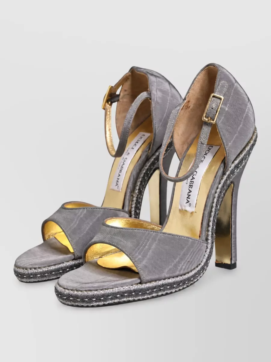 Dolce&Gabbana leather high-heel ankle-strap sandals