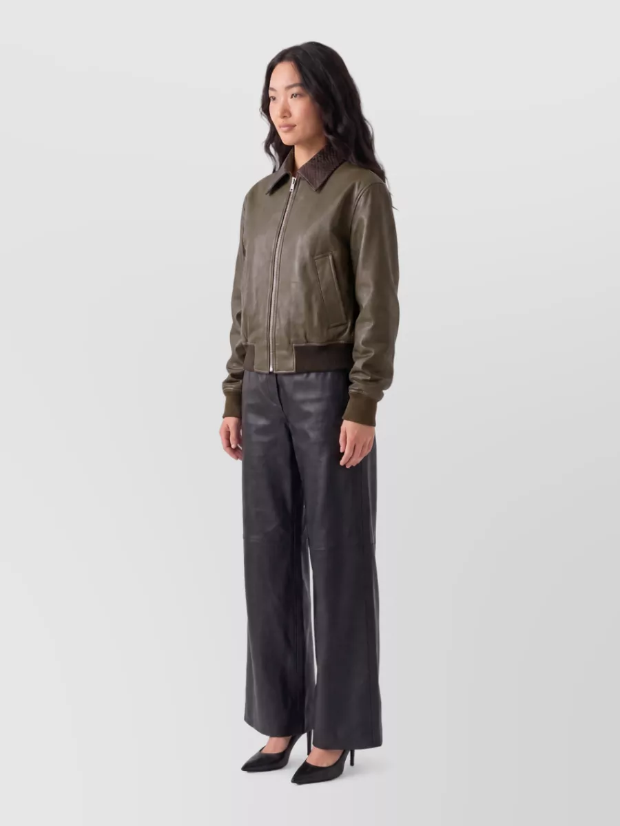 Bottega Veneta Glossy Leather Jacket