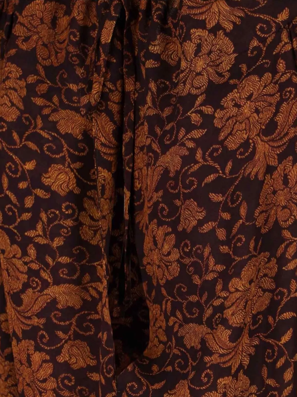 Dries Van Noten Sheer Floral Tie Long Sleeve Top