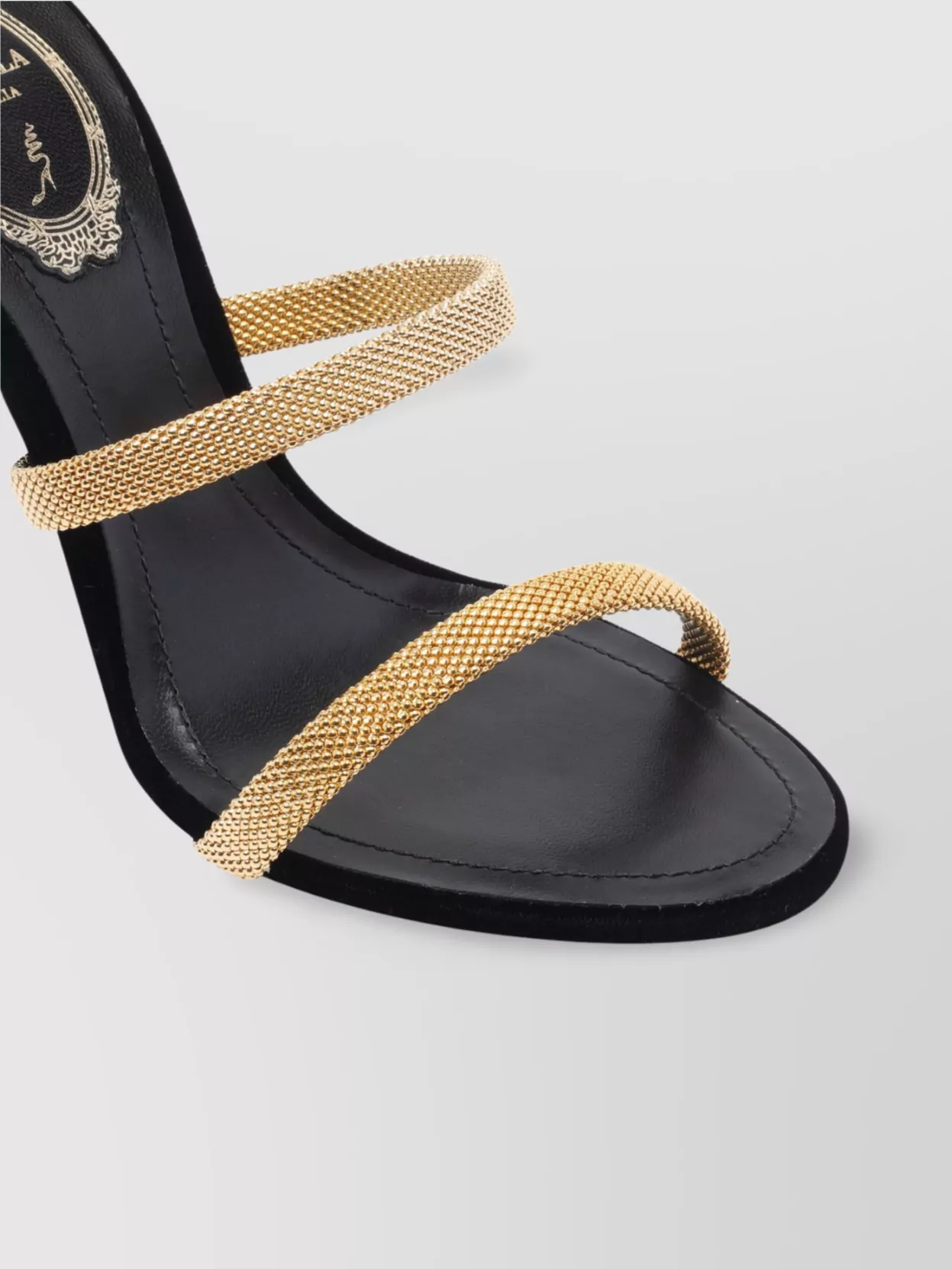 Rene Caovilla Sandals Heel Brass Detail