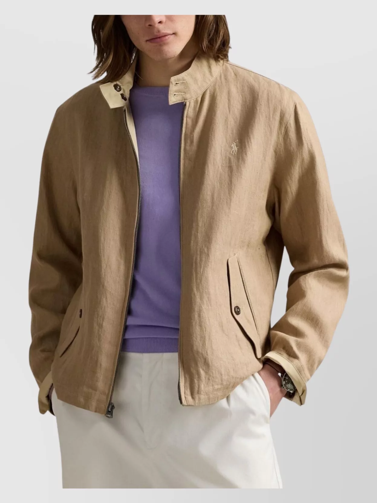 Ralph Lauren Reversible Stand Collar Jacket With Adjustable Hem