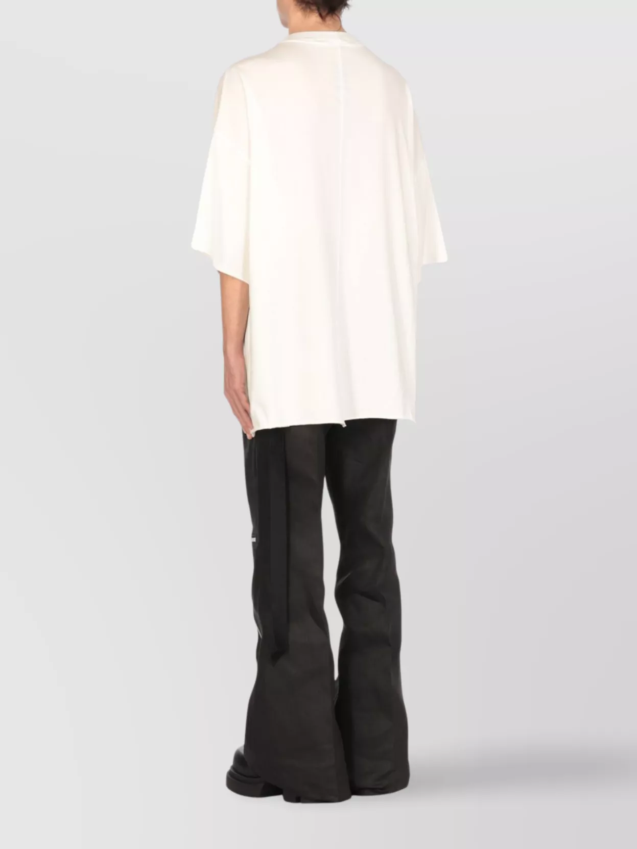 Rick Owens Drkshdw Graphic Print Oversized Crewneck T-shirt In White