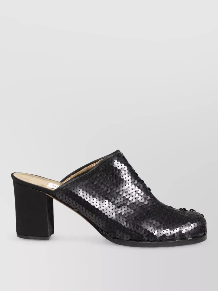 Dolce&Gabbana Leather Sequined Mules