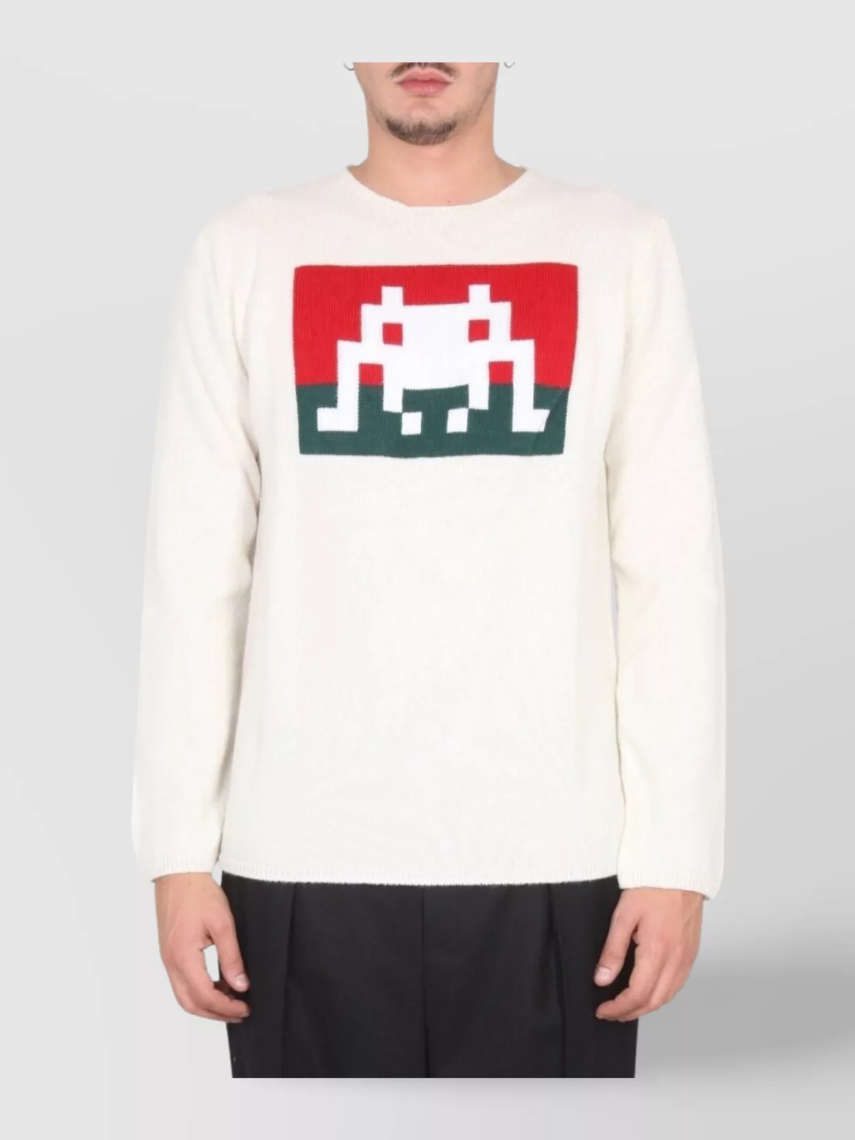 Comme Des Garçons Crew Neck Wool Jersey Sweater