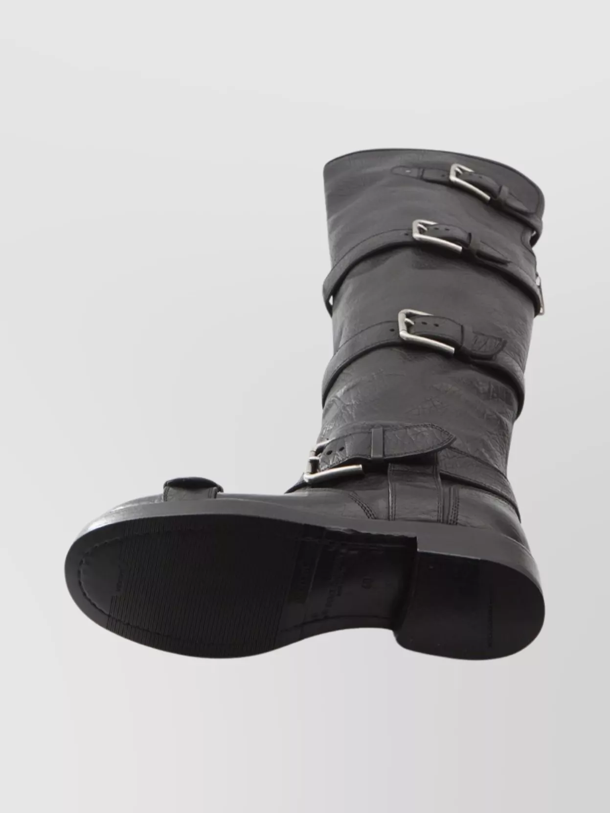 Dolce&Gabbana Over-The-Knee Leather Boots Buckle Detail
