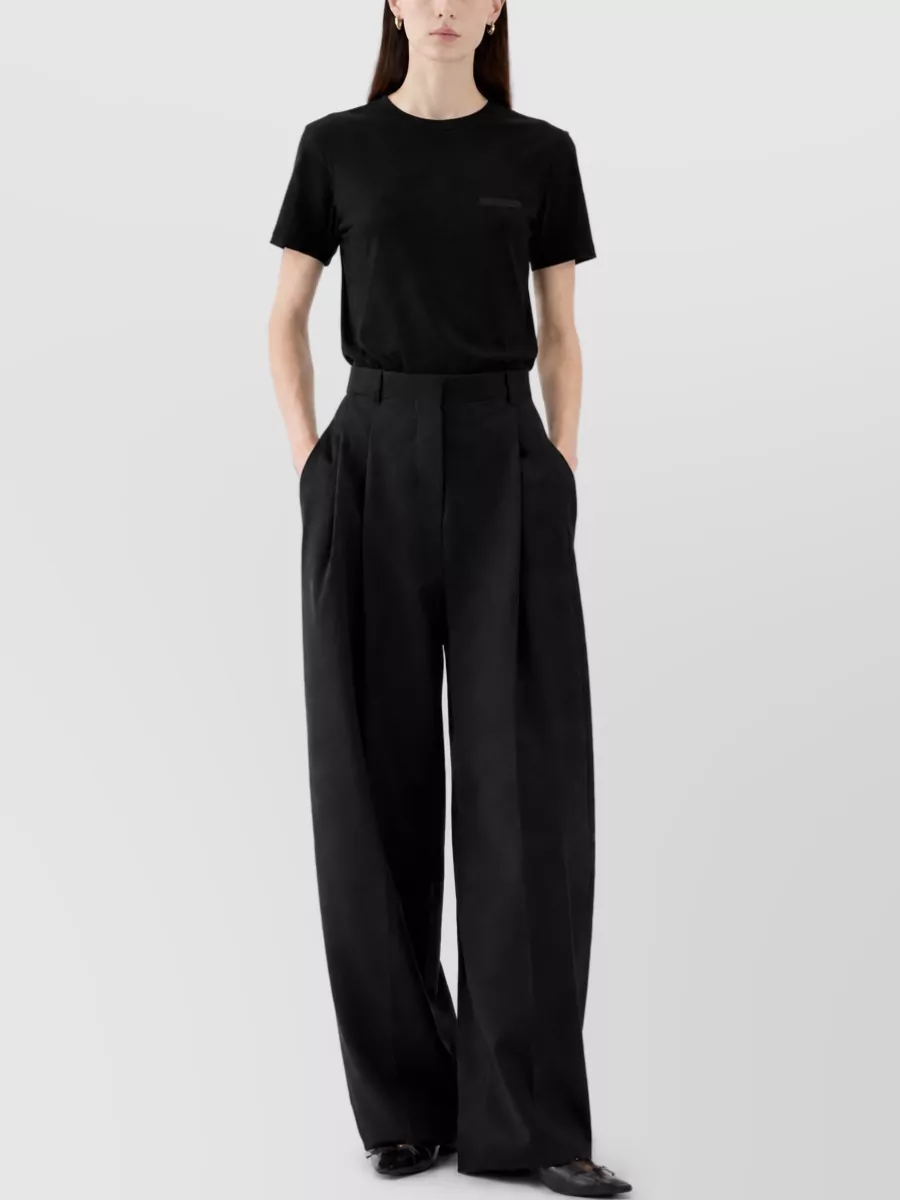 Jacquemus Grosgrain Detail Short Sleeve Crew Neck T-Shirt