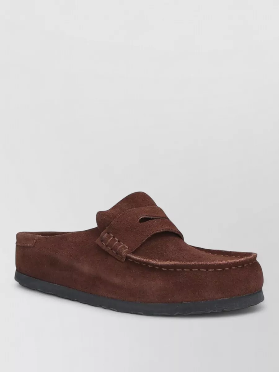 Birkenstock suede leather naples wrapped mules