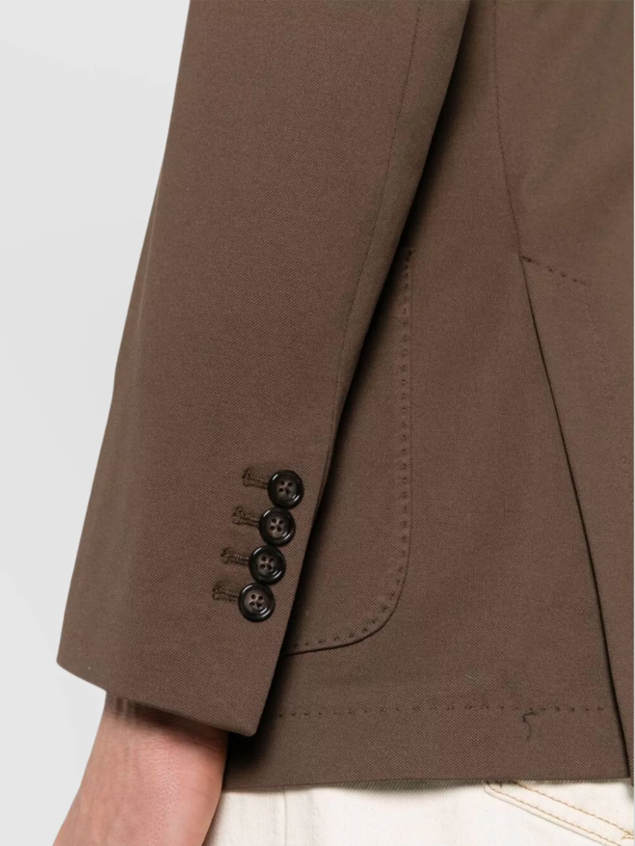 Circolo 1901 Stretch-Cotton Single-Breasted Jacket Rear Vents