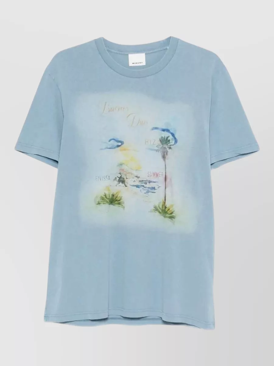 Isabel Marant cotton graphic-print short-sleeve t-shirt