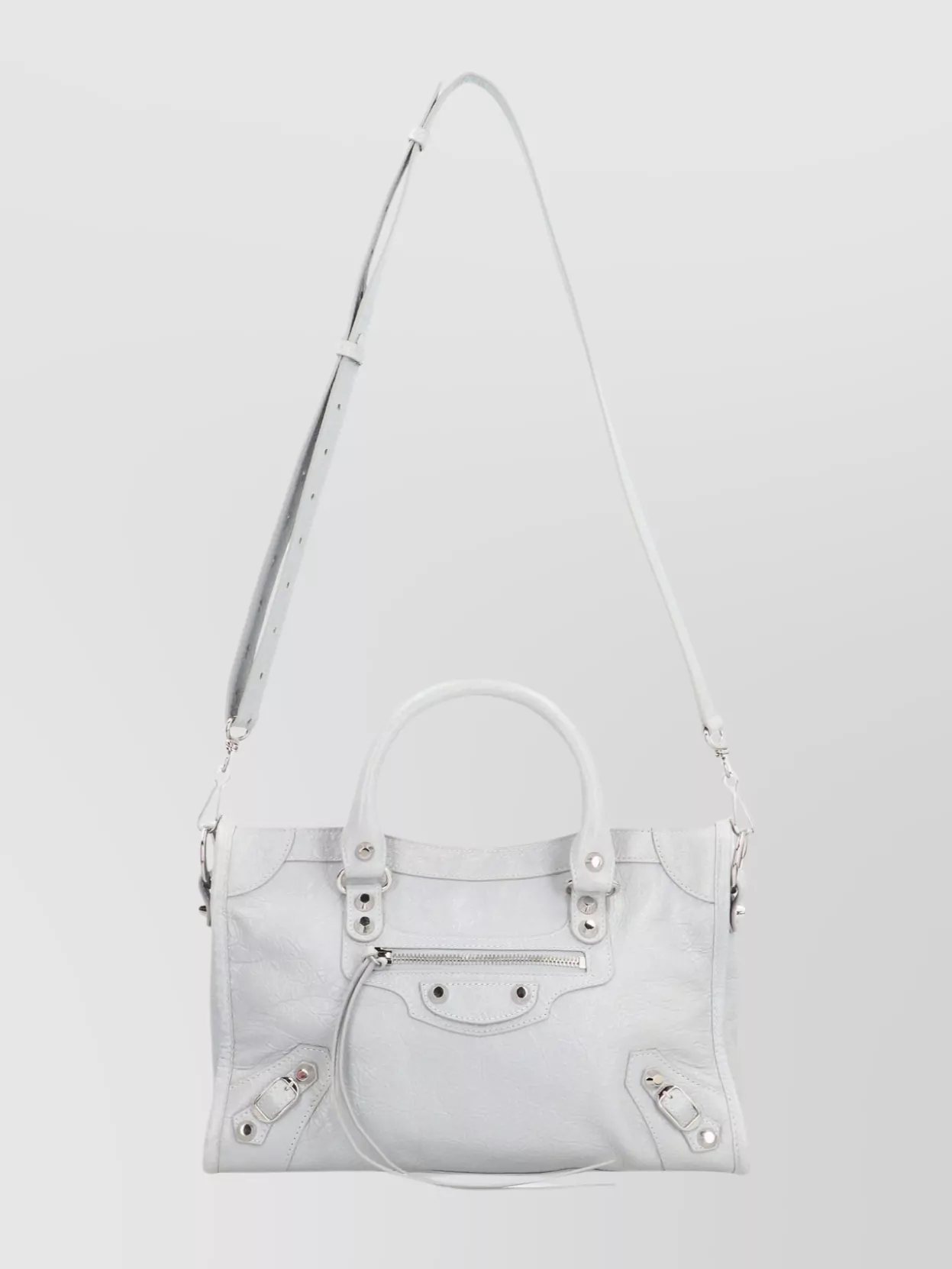Balenciaga Small Leather Shoulder Bag Featuring Studs