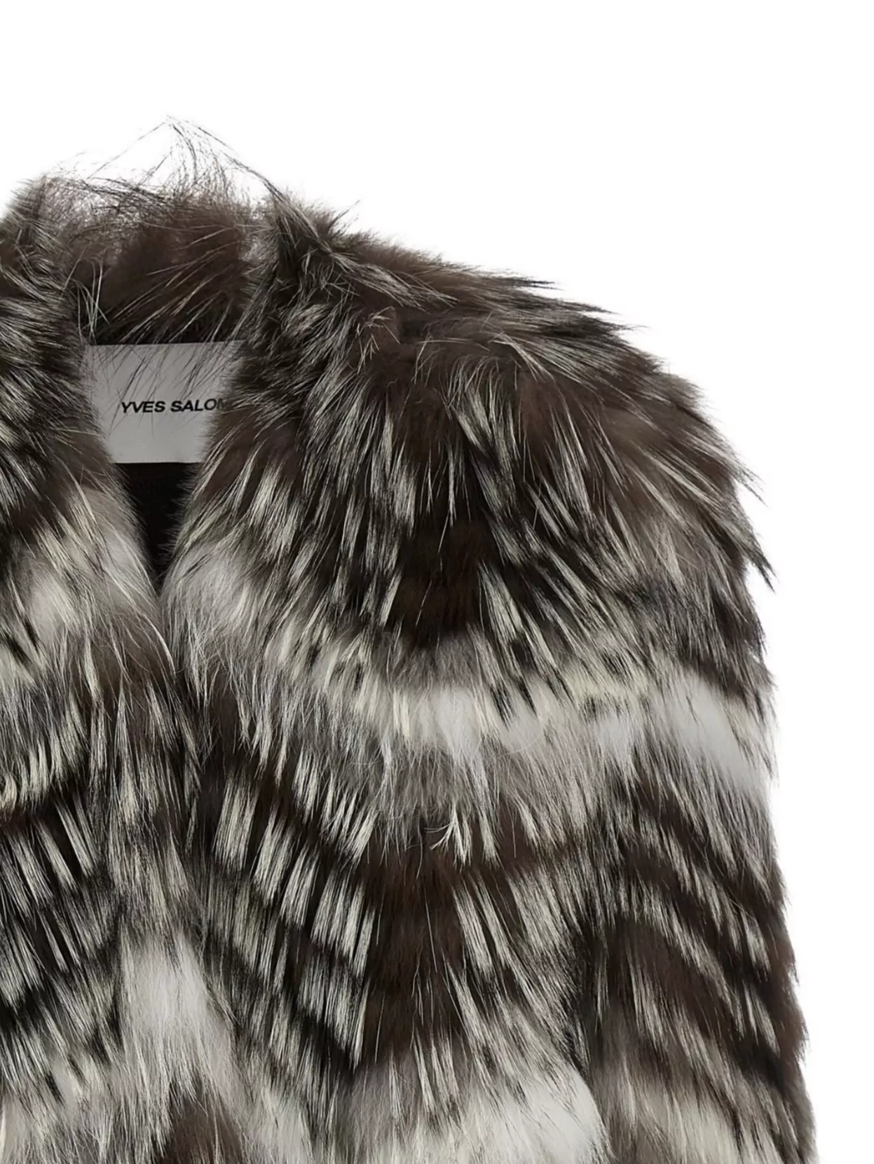 Yves Salomon Textured Faux Fur Jacket Belted