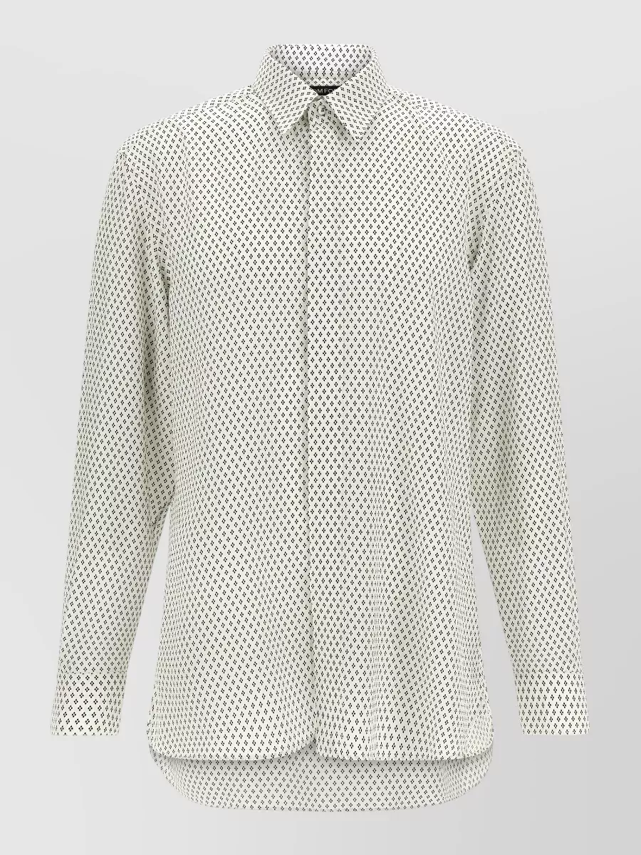 Tom Ford Silk diamond print fluid fit shirt