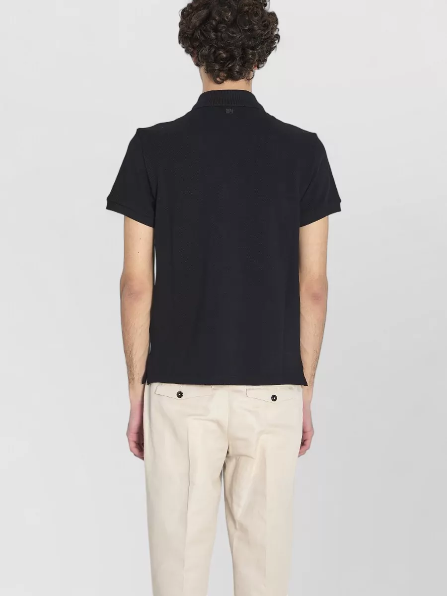 Ami Paris Cotton Piqué Short-Sleeve Polo Shirt