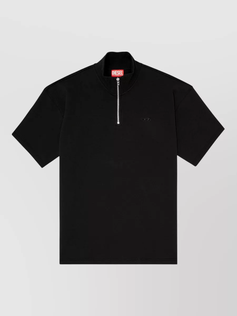 Diesel ribbed-collar relaxed-fit short-sleeve sweatshirt