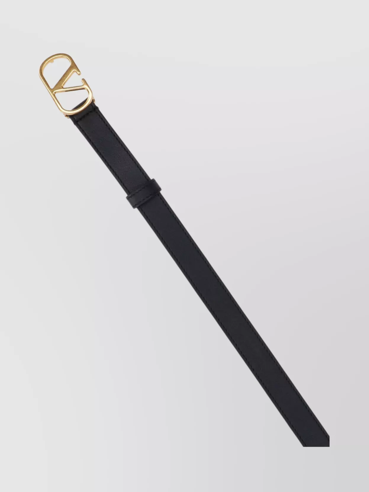 Valentino Belts Adjustable Length Gold-tone Buckle In Black