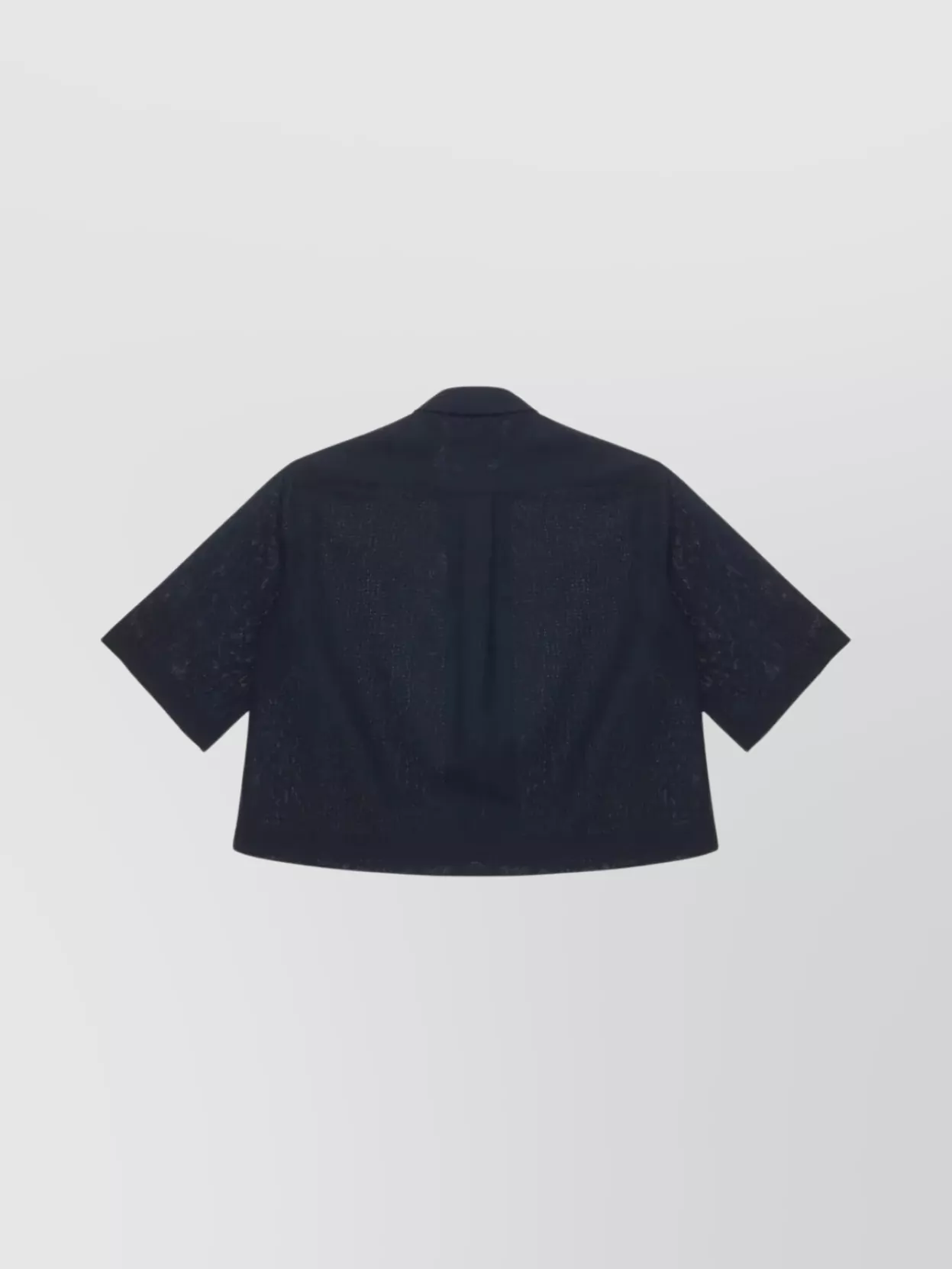 Studio Nicholson Collared Cropped Semi-Sheer Short Sleeves Jacket