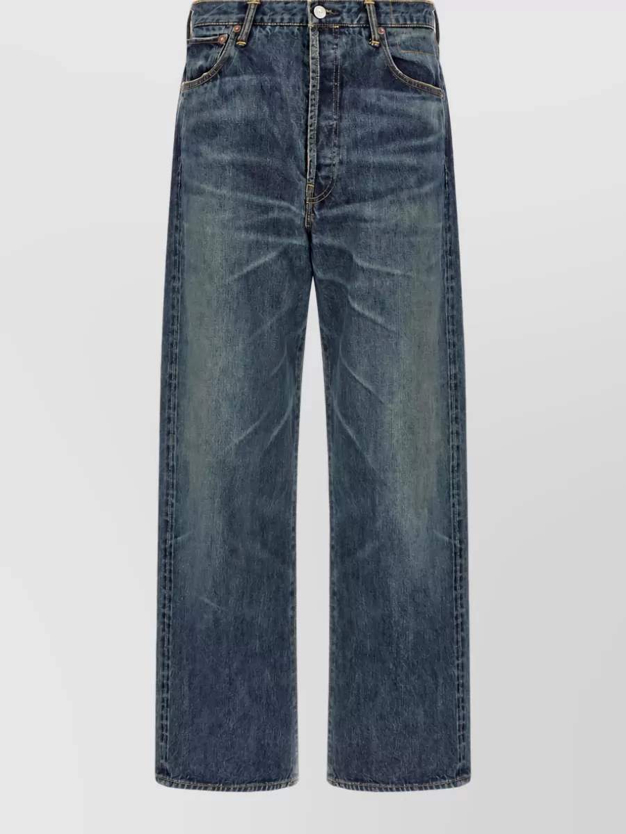 Visvim denim high-rise wide-leg jeans