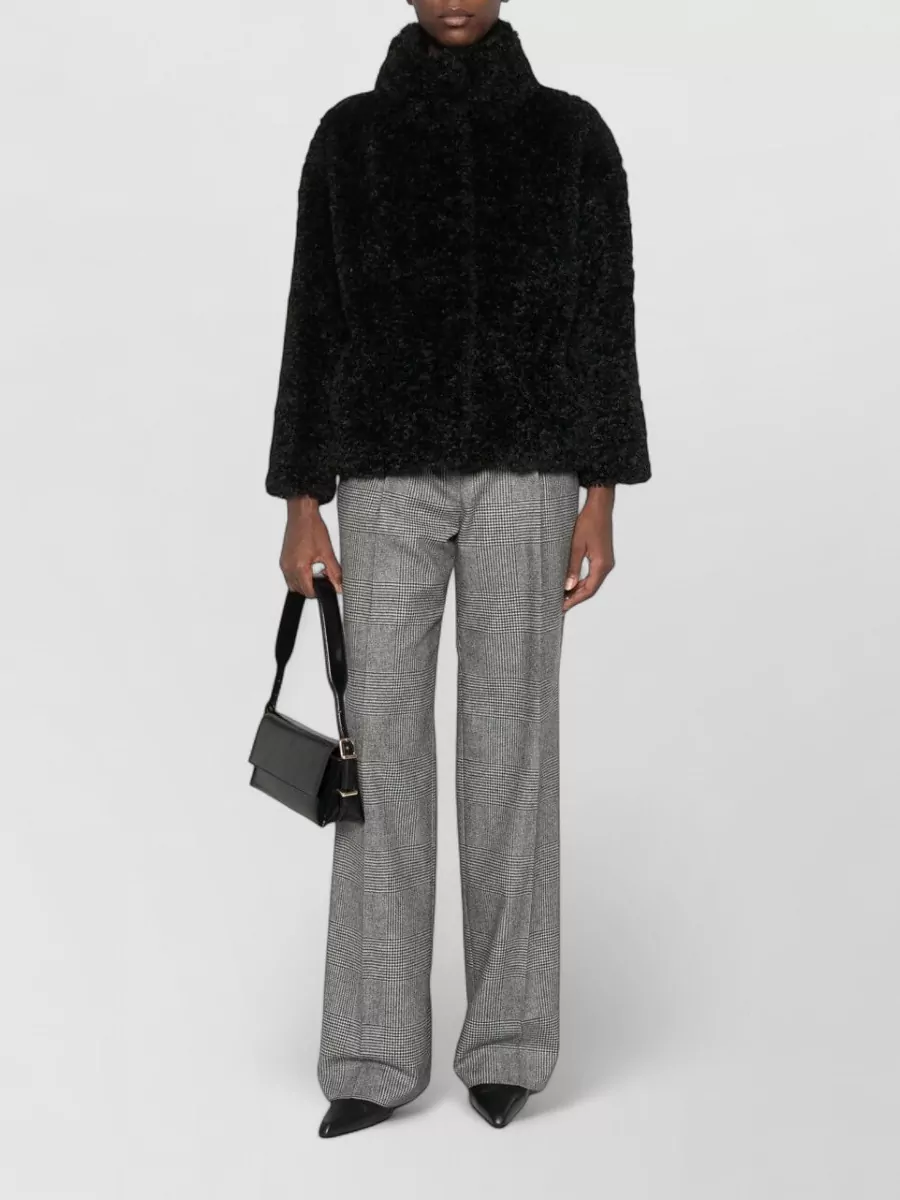Herno faux fur high neck jacket