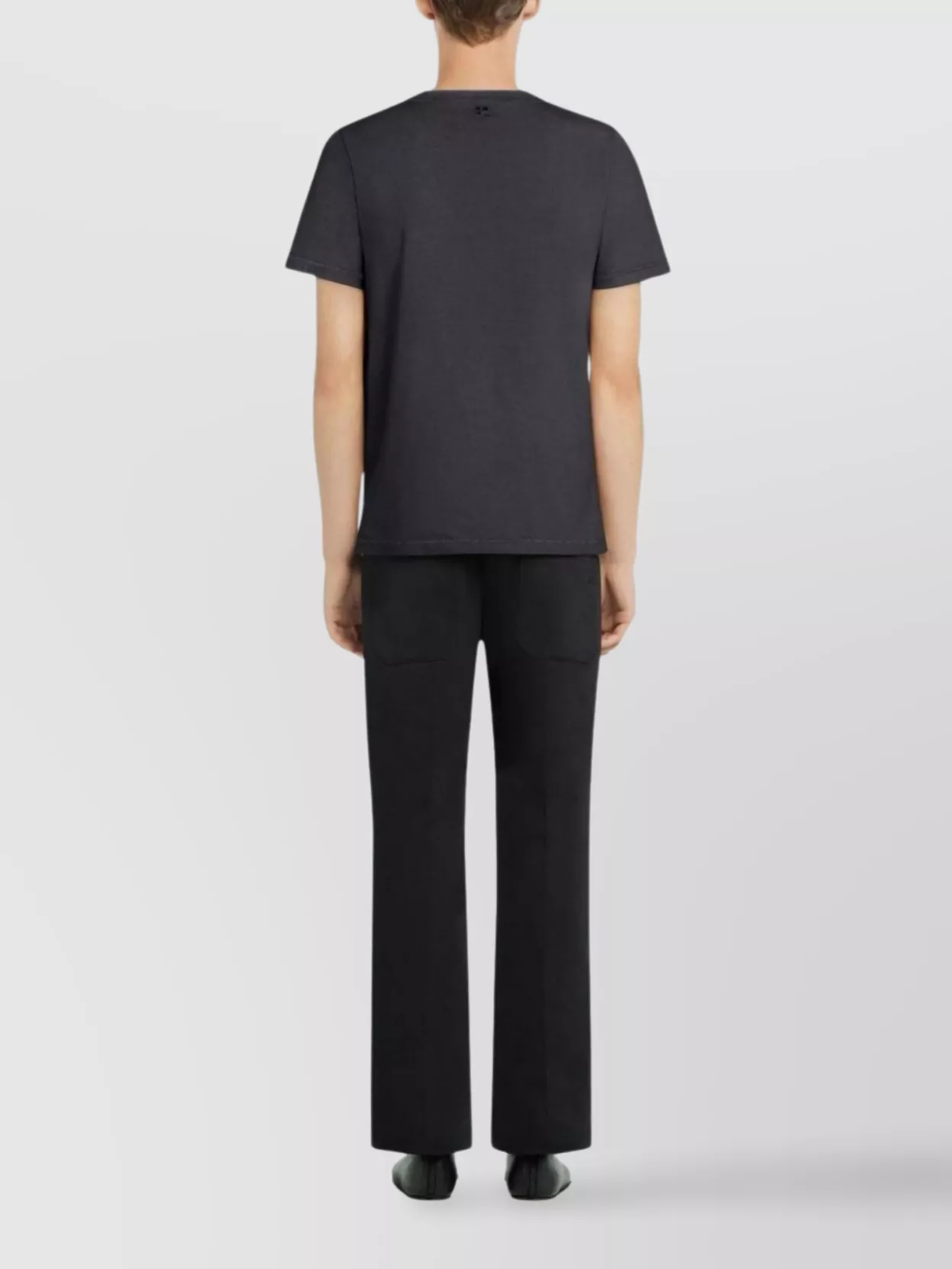 Courrèges Crew Neck Ribbed Collar Straight Hem