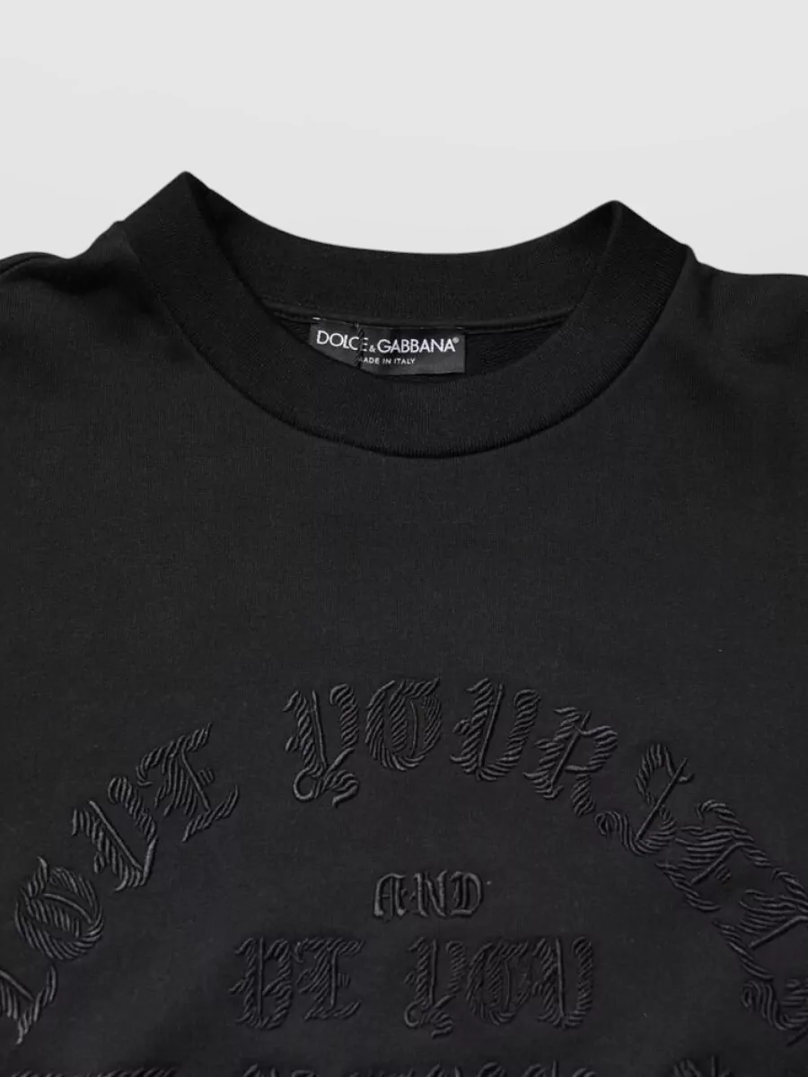 Dolce&Gabbana Cotton Embroidered Crew Neck Sweatshirt