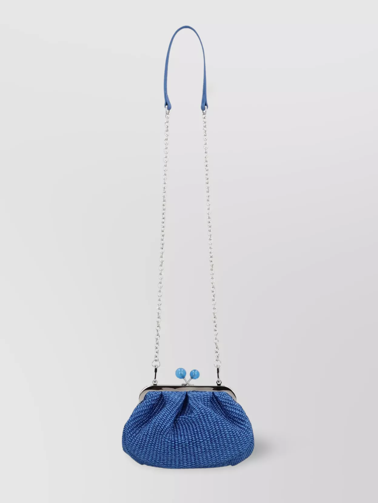 Weekend Max Mara Raffia Shoulder Clutch Bag With Removable Chain