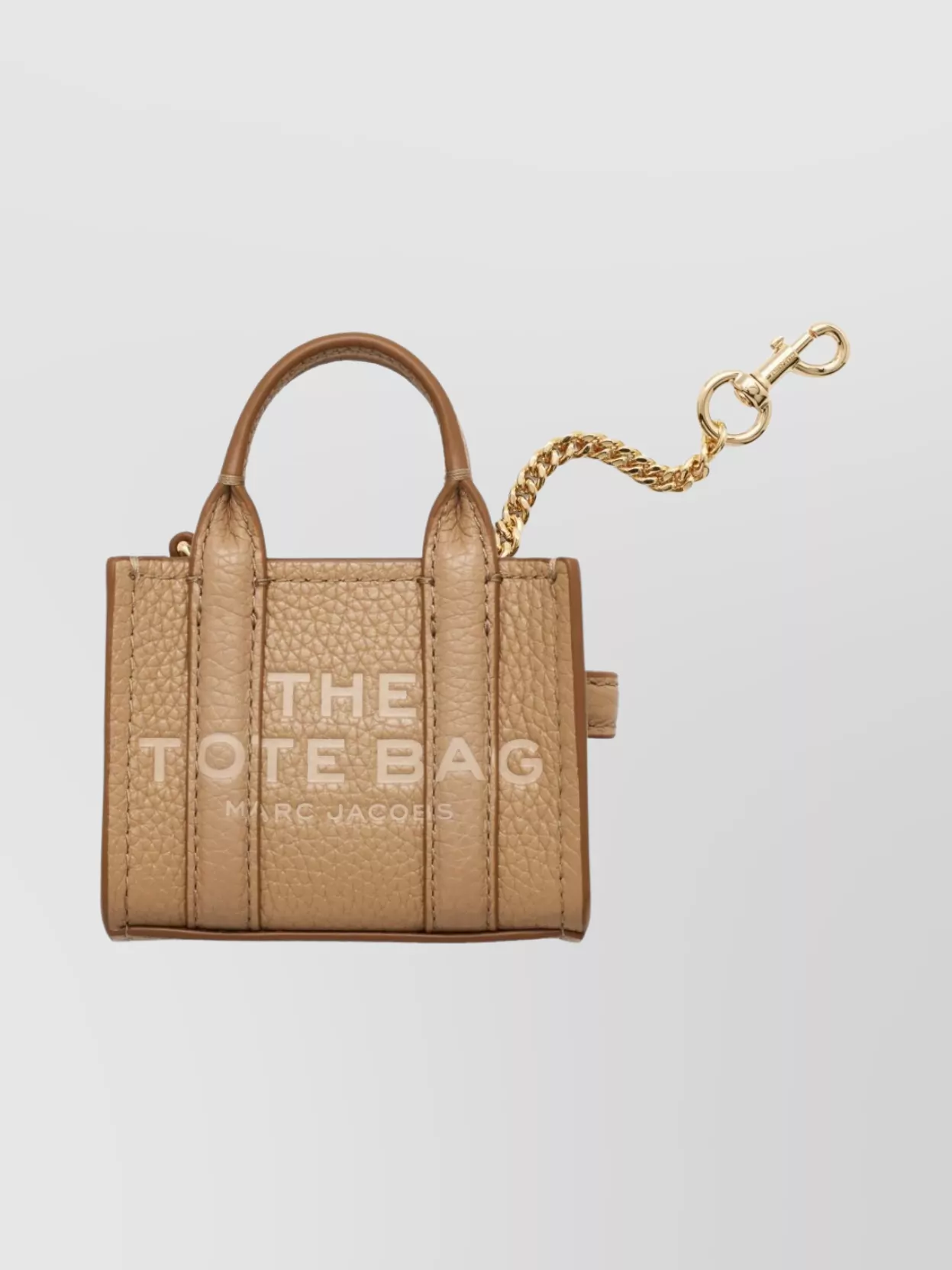 Marc Jacobs The Detachable Nano Keychain With Gold Chain In Neutrals