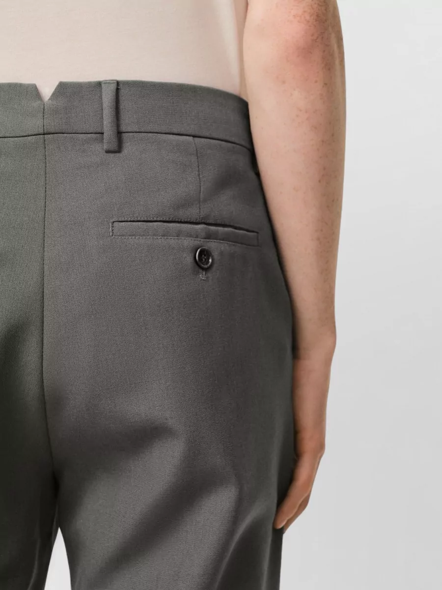 Ami Paris Straight Leg Trousers Belt Loops Pockets