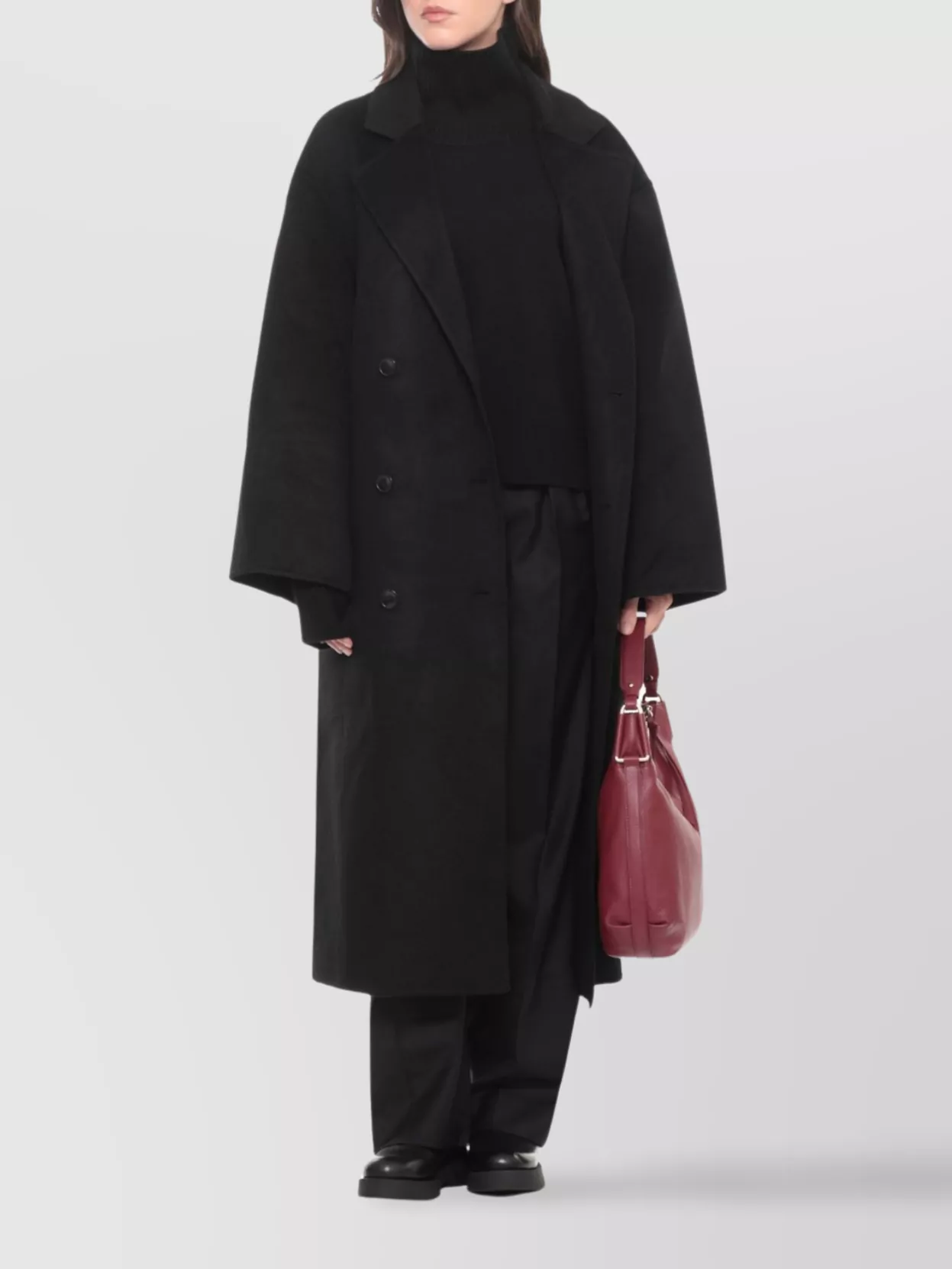 Loulou Studio Cashmere Oversized Double-Breasted Long Coat