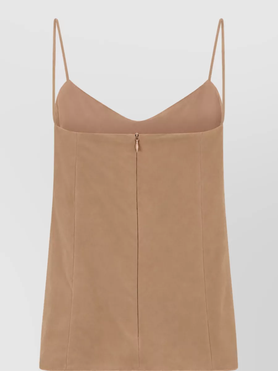 Max Mara Silk V-Neck Sleeveless Camisole