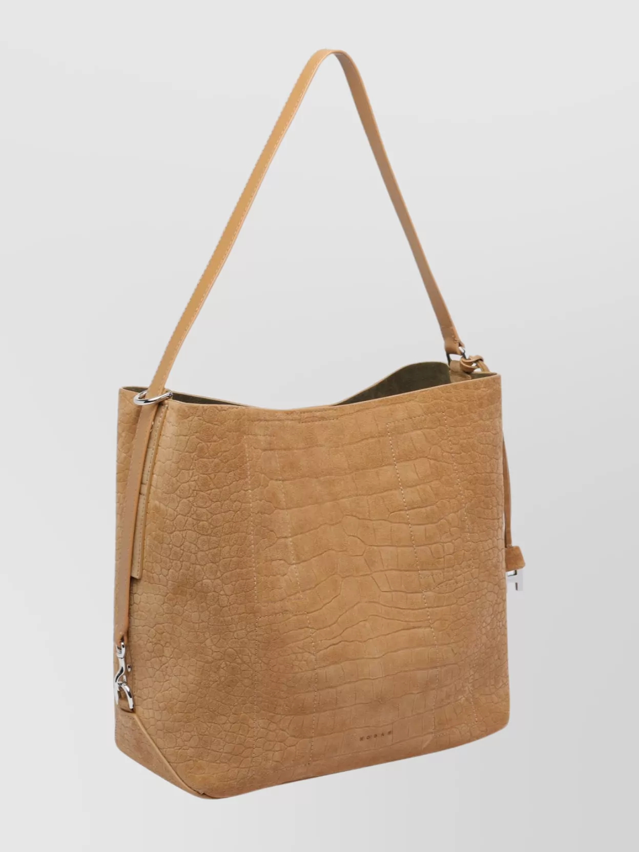 Hogan Suede Hobo Tote Adjustable Shoulder Strap