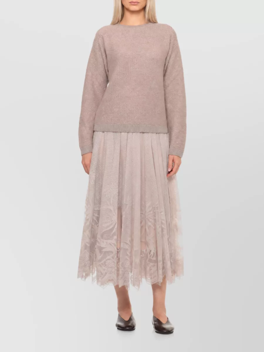 Fabiana Filippi Wool Blend Lurex Crewneck Sweater