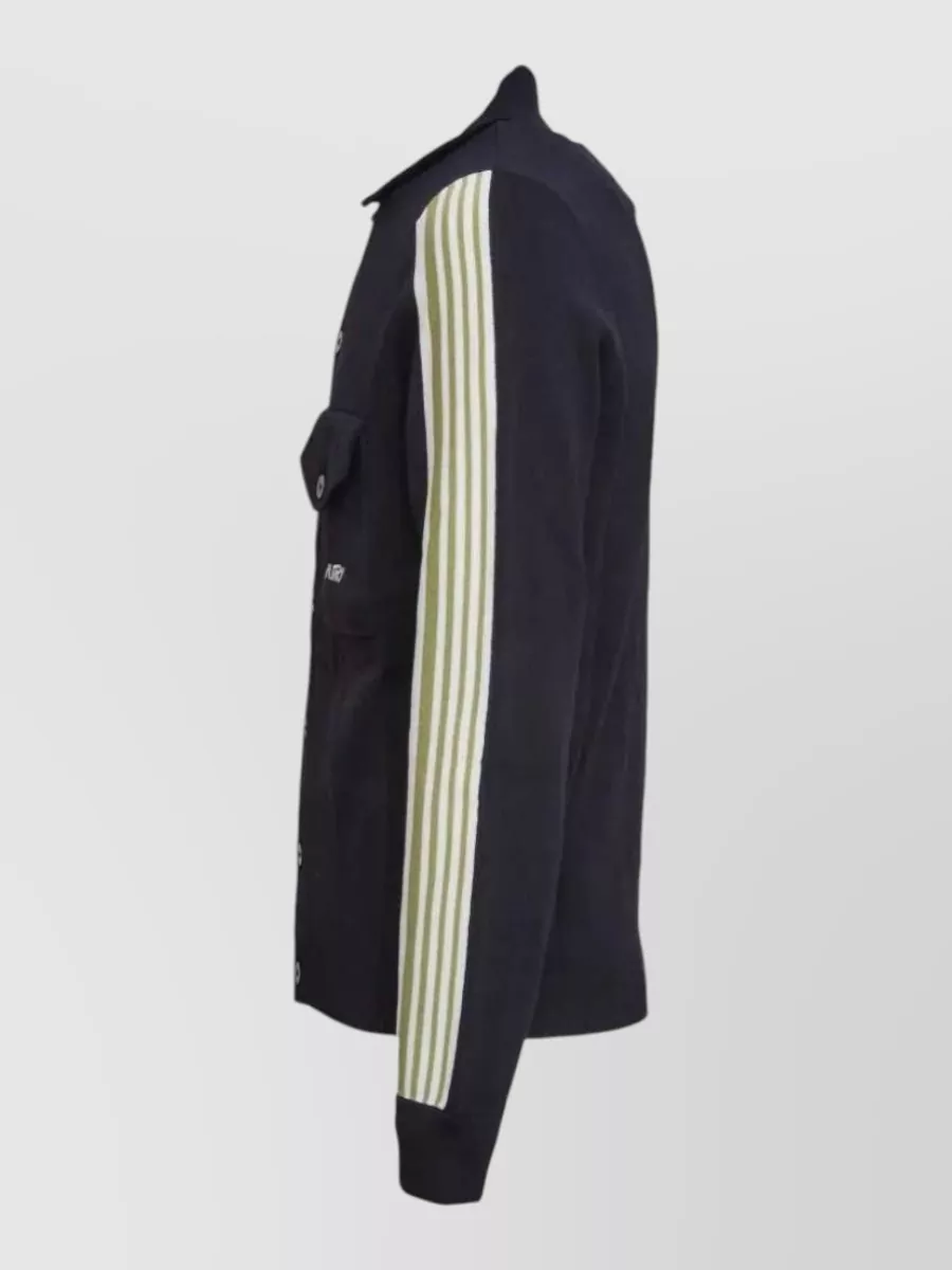Autry Striped Viscose Shirt Jacket